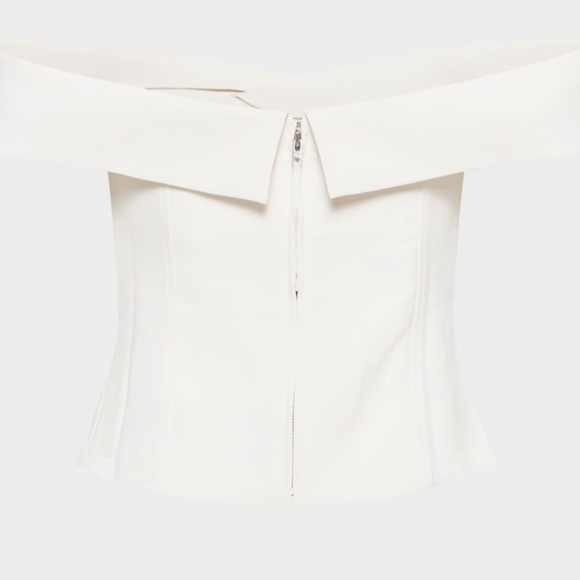 NWT Aritzia Wilfred Queens Top Off the shoulder birch small - Picture 5 of 6